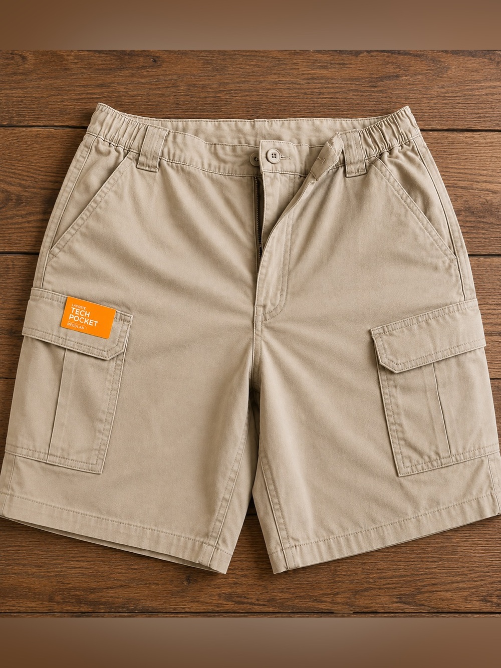 Savane Tan Cargo Shorts with Tech Pocket
